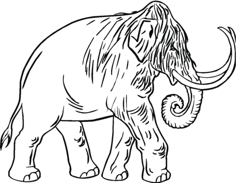 Mammoth 10 Coloring Page